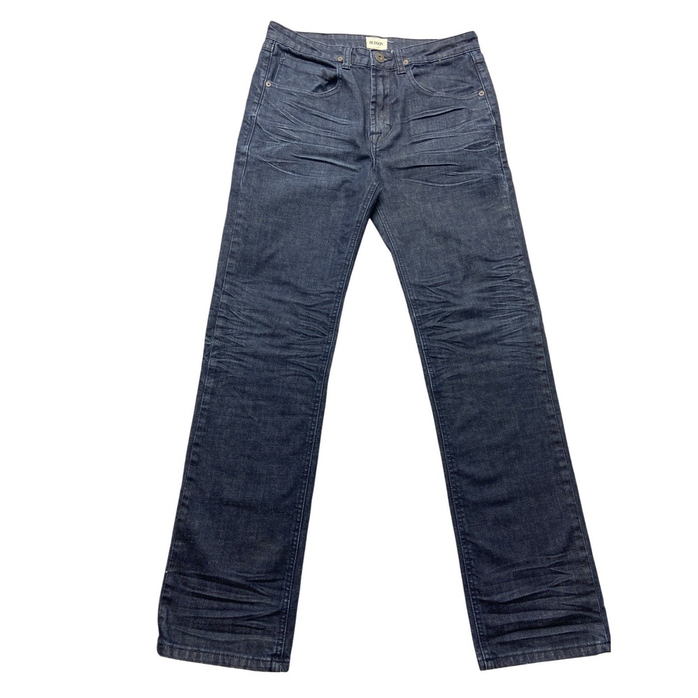 Hudson‎ Jeans Mens 34x31 Blue Straight Stretch Dark Wash Denim Pants Casual